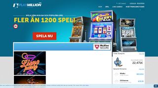 
                            2. PlayMillion - Spela de bästa online casinospelen
