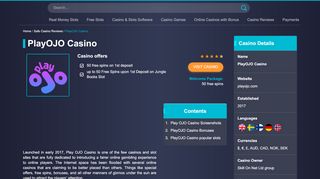 
                            10. PlayOJO Casino Review. Ojo Casino Login and Get Your FREE Bonus