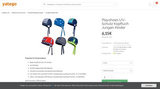 
                            12. Playshoes UV-Schutz Kopftuch Jungen Kinder Mütze Sonnenschutz ...