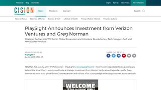 
                            13. PlaySight Announces Investment from Verizon Ventures ...