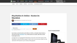 
                            4. PlayStation 4: Online – Kosten im Überblick – GIGA