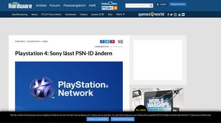 
                            8. Playstation 4: Sony lässt PSN-ID ändern - PC Games Hardware