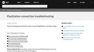 
                            10. PlayStation connection troubleshooting - EA Help - Electronic Arts