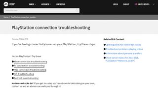 
                            13. PlayStation connection troubleshooting - EA Help