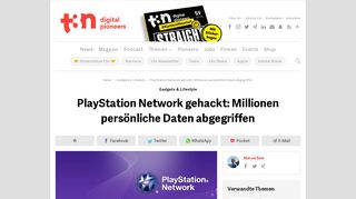 
                            9. PlayStation Network gehackt: Millionen persönliche Daten abgegriffen ...