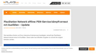 
                            12. PlayStation Network offline: PSN-Service kämpft erneut mit ... - Play3