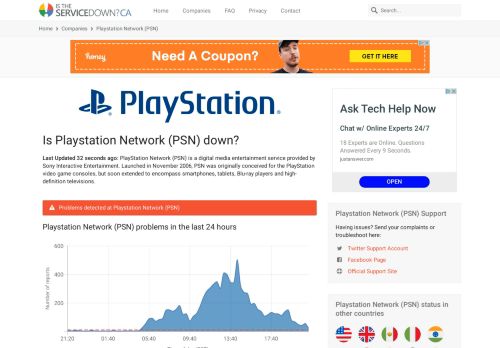 
                            10. Playstation Network (PSN) down? Current status, problems and ...