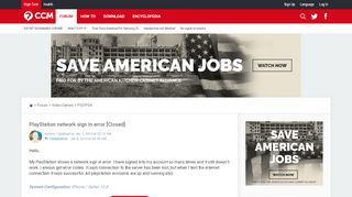 
                            9. PlayStation network sign in error - PS3/PS4 - Ccm.net