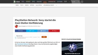 
                            9. PlayStation Network: Sony startet die Zwei-Stufen-Verifizierung – GIGA