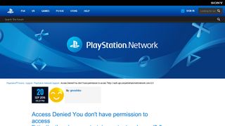 
                            11. PlayStation Network Support - PlayStation Forums