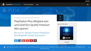 
                            10. PlayStation Plus-Mitglied sein und Geld fürs Spotify Premium Abo ...
