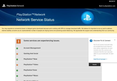
                            3. PlayStation™Network Service Status | Live PlayStation™Network ...