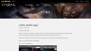 
                            2. Playthisgame - CABAL - Notice - CABAL Mobile App!