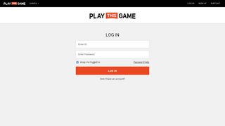 
                            2. PlayThisGame - Log In