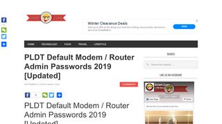 
                            5. PLDT Default Modem / Router Admin Passwords 2019 [Updated]