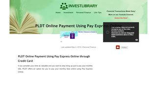 
                            8. PLDT Online Payment Using Pay Express Online - Investlibrary