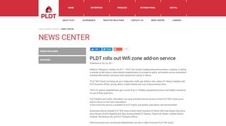 
                            10. PLDT rolls out Wifi zone add-on service