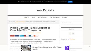 
                            13. Please Contact iTunes Support to Complete This Transaction ...