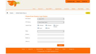 
                            5. Please Enter Dealers Login Details - FTA HSRP Solutions Pvt Ltd