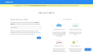 
                            1. Please enter your email | VNC Connect