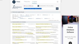 
                            4. please enter your login credentials - Traduction française – Linguee