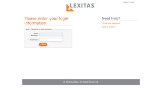
                            11. Please enter your login information : Lexitas - California Subpoena ...