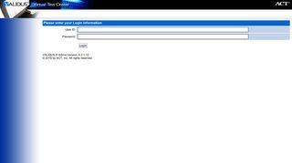 
                            11. Please enter your Login information - VALIDUS ® : Virtual Test Center ...