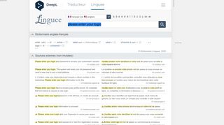 
                            1. please enter your login - Traduction française – Linguee