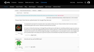 
                            5. Please help! Client-Server authentication for Google Play Services ...
