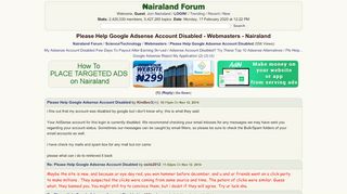 
                            8. Please Help Google Adsense Account Disabled - Webmasters - Nigeria ...