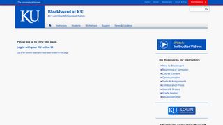 
                            2. Please log in | Blackboard at KU
