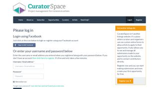 
                            9. Please log in | CuratorSpace