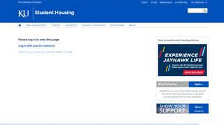 
                            4. Please log in | Student Housing - KU Student Housing - The University ...