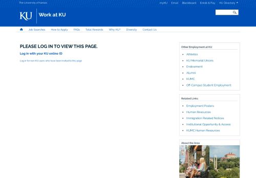 
                            5. Please log in | Work at KU - Jobs at KU - The University of ...