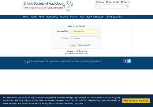 
                            5. Please login - British Society of Audiology