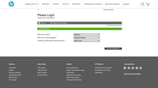 
                            7. Please Login - HP Product Registration