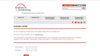 
                            8. Please Login - Institute of Fundraising