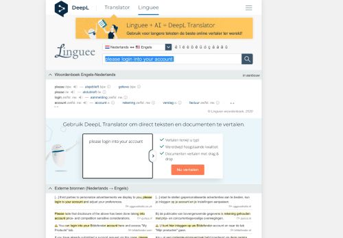 
                            4. please login into your account - Nederlandse vertaling – Linguee ...