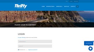 
                            9. Please Login - Thrifty