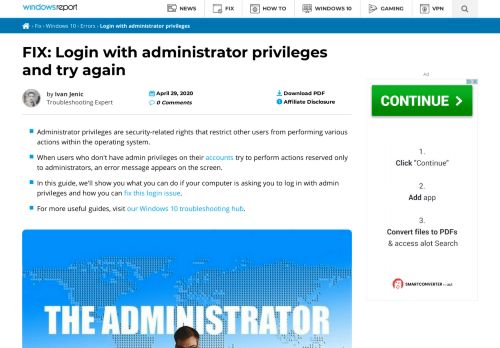 
                            10. Please Login with Administrator Privileges and Try Again Error Fix