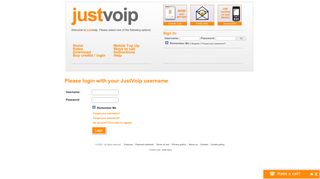 
                            1. Please login with your JustVoip username