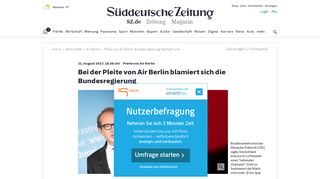 
                            11. Pleite von Air Berlin: Bundesregierung blamiert sich - Wirtschaft ...