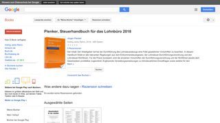 
                            10. Plenker, Steuerhandbuch für das Lohnbüro 2018