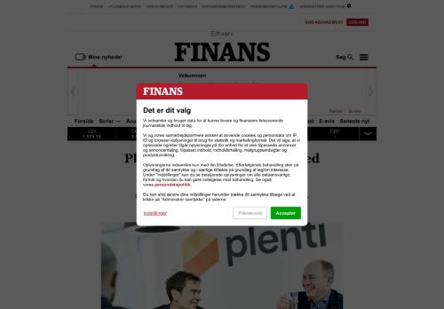 
                            10. Plenti bliver lagt sammen med Telmore - Erhverv - Forside - Finans