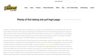 
                            11. Plenty of fish dating site pof login page | Shield Chemicals