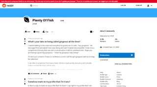 
                            12. Plenty Of Fish - Reddit