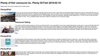 
                            5. Plenty of fish vancouver bc. Vancouver Dating. 2019-02-16 - cameran