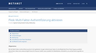 
                            8. Plesk: Multi-Faktor-Authentifizierung aktivieren | METANET - Web ...