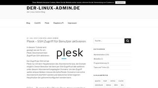 
                            12. Plesk - SSH Zugriff für Benutzer aktivieren - der-linux-admin.de