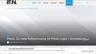 
                            4. Plesk: Zu viele Fehlversuche im Plesk Login / Anmeldung - ITler.NET